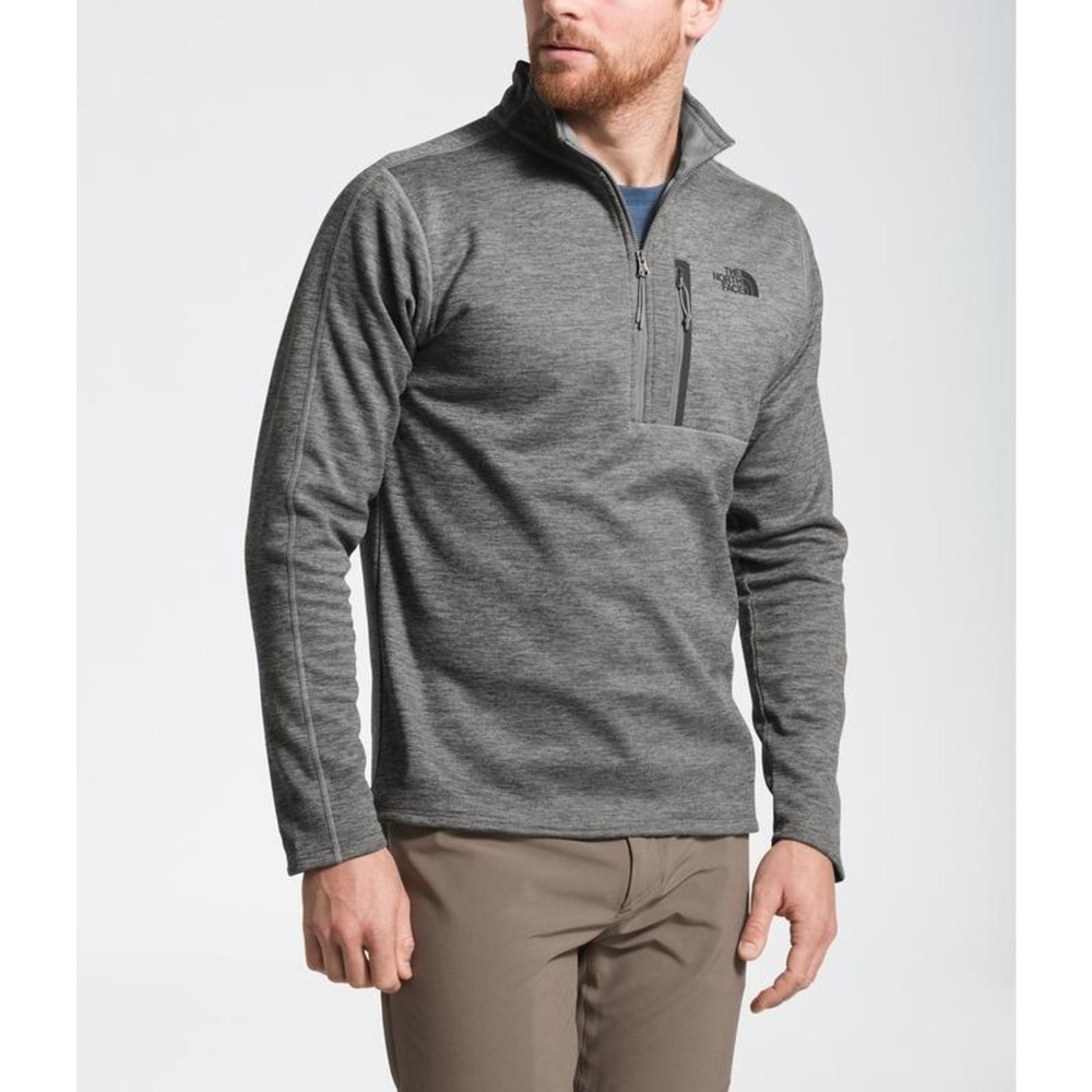 The North Face Men's Grey Fleece 1/4 Zip‎ Pullover Sweatshirt M/M